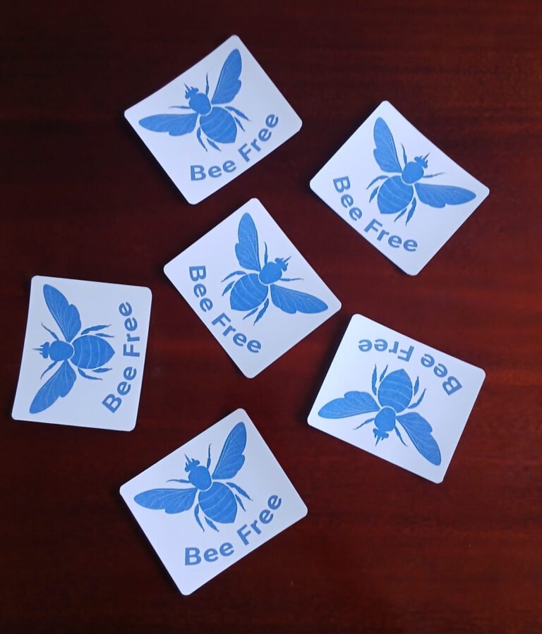Blue Bee, Bee Free Stickers