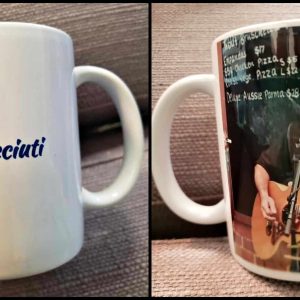 Mug with musician and Australian flag design.