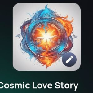 Vibrant cosmic art symbolising a love story