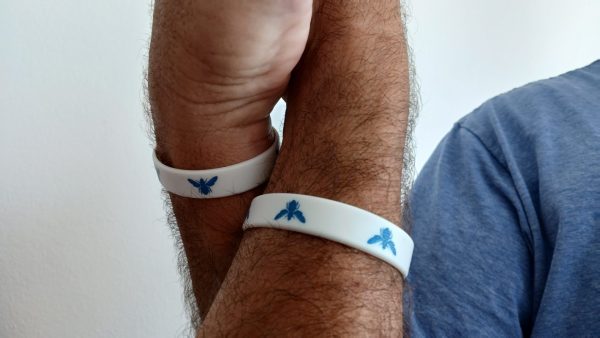 Bee Free Blue Bee wristbands 3 for $25 Postage included