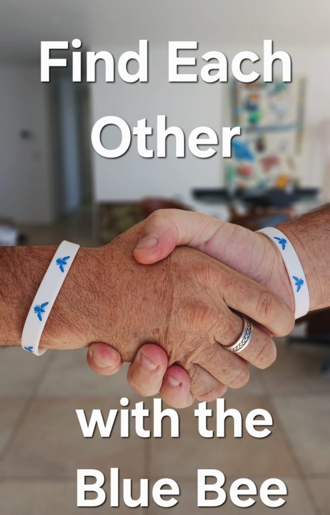 Bee Free Blue Bee wristbands 3 for $25 Postage included