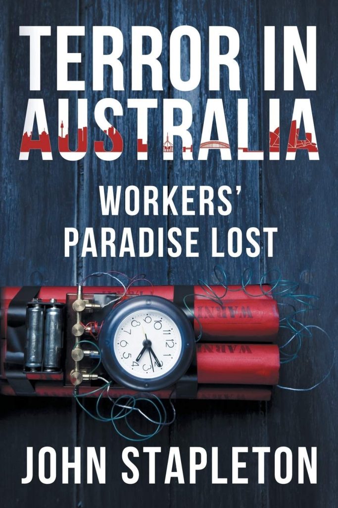Book cover: Terror in Australia, explosive image