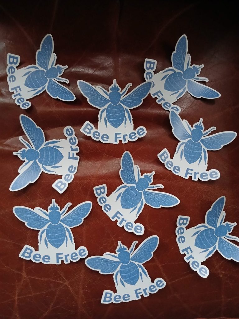 Bee Free Stickers