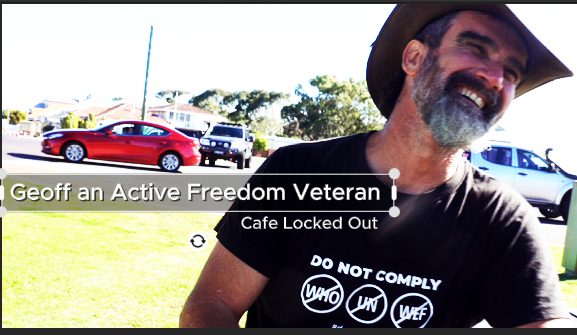 Geoff, the Active Freedom Veteran. Cafe Locked Out on the road