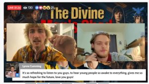 A Cafe Locked out Premiere: The Divine Men’s Shed, with Xavier and Rowan.